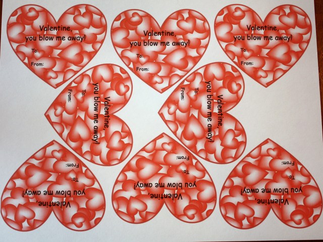 Sheet of Valentines